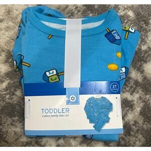 Oeko-Tex  Unisex Toddler Two-Piece Hanukkah Themed Cottom Pajama Set 2t (NEW)